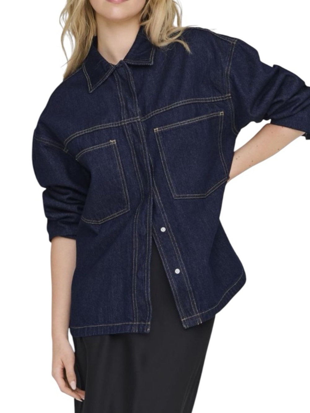 **NWT** Dark Indigo Denim Shirt Shacket